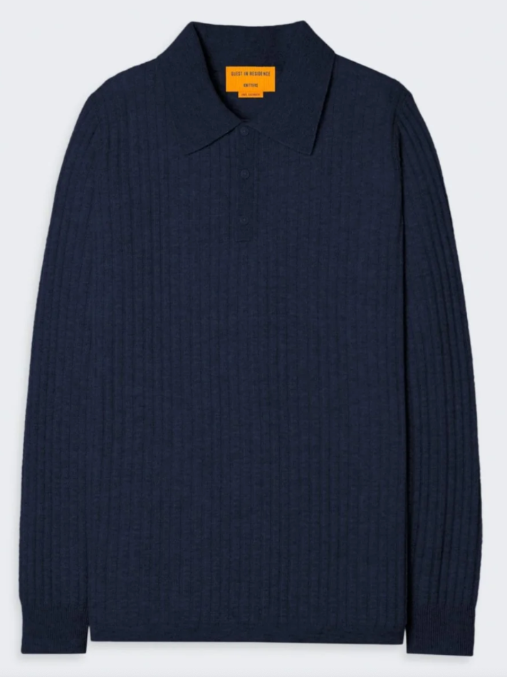 Guest In Residence Theo Waffle Polo In Cashmere (In Store)