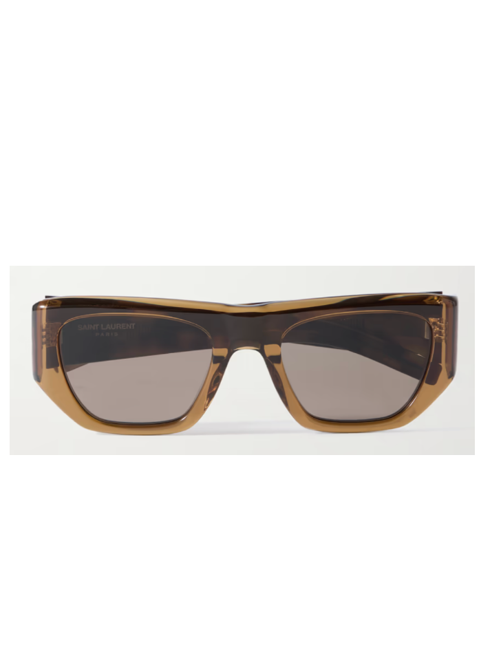 Saint Laurent D-frame tortoiseshell acetate sunglasses (In Store)
