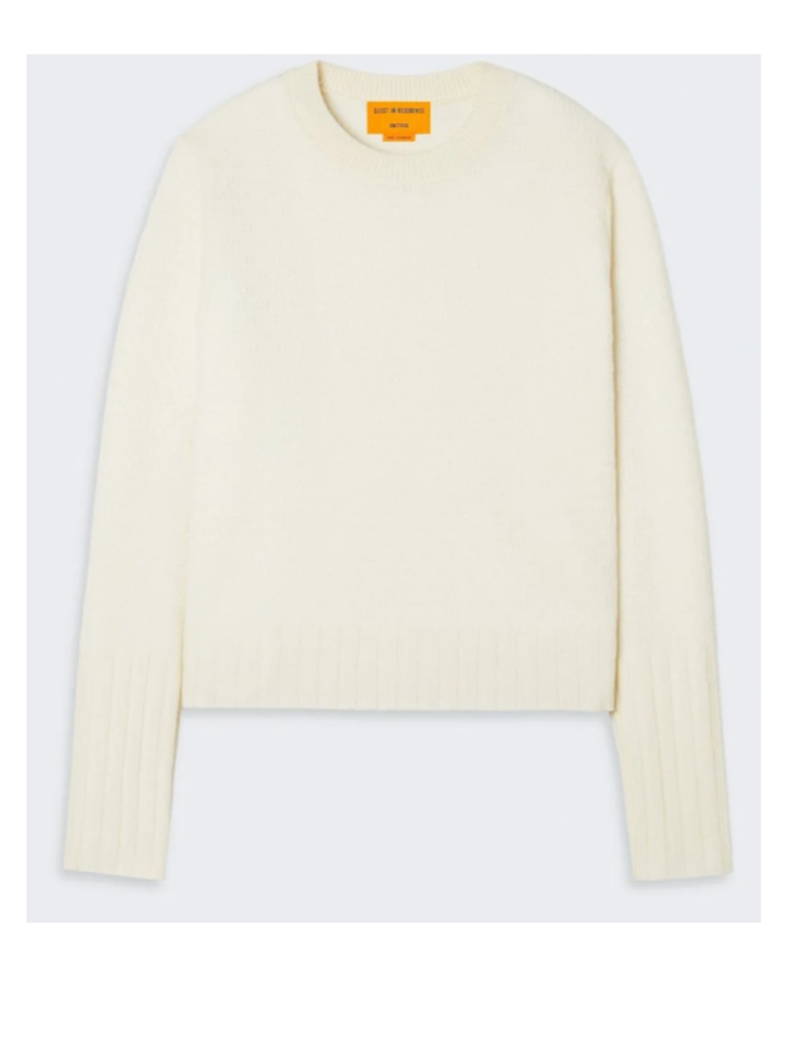 Guest In Residence Shrunken Pointelle Crew In Cashmere (In Store)