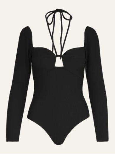 Johanna Ortiz Prayer Rocks Bodysuit in Black (In Store)