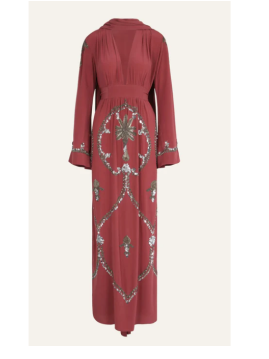 Johanna Ortiz Artistic Lifestyle Dress in Wine (In Store)