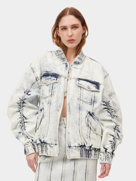 Aknvas Thea Denim Bomber Jacket (In Store)