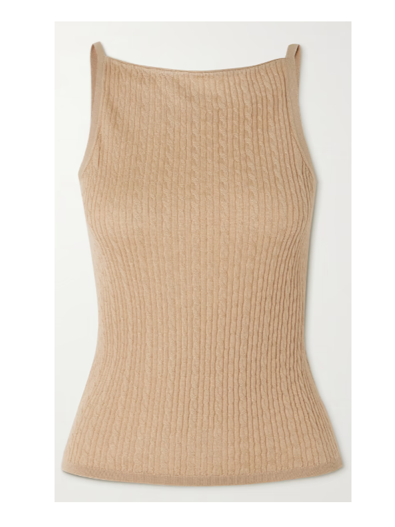 Loro Piana Rimella cable-knit cashmere and silk-blend top
