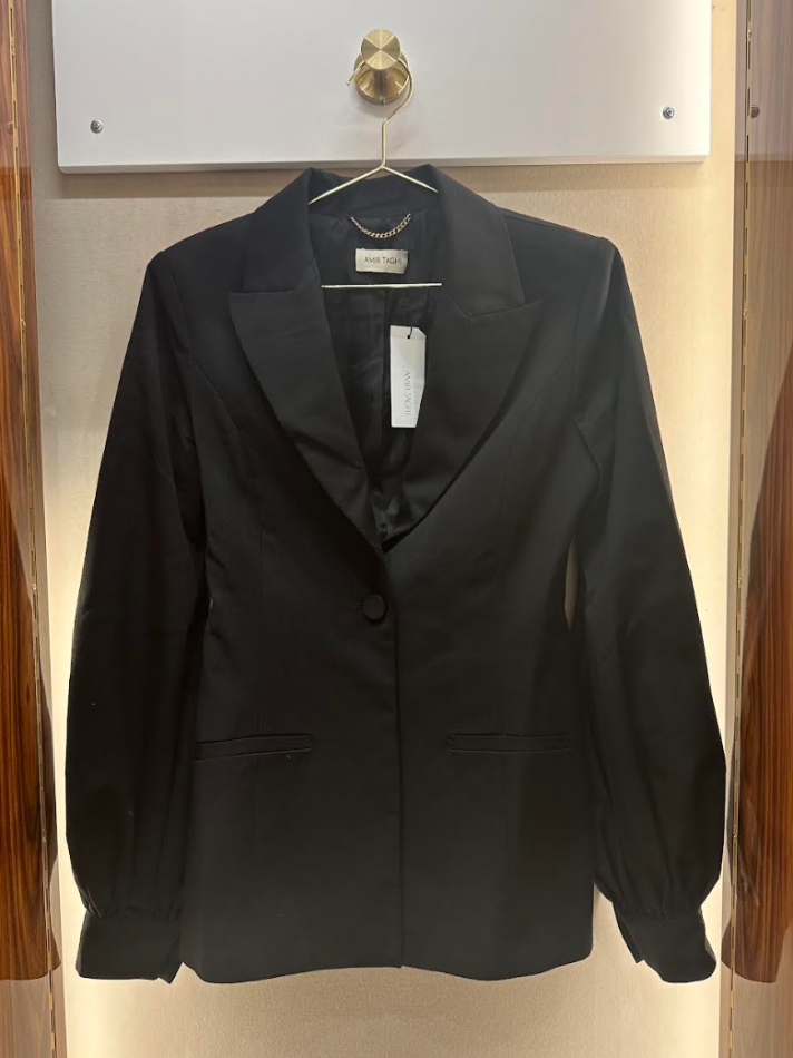 Amir Taghi Black Wool Sabrina Blazer (In Store)