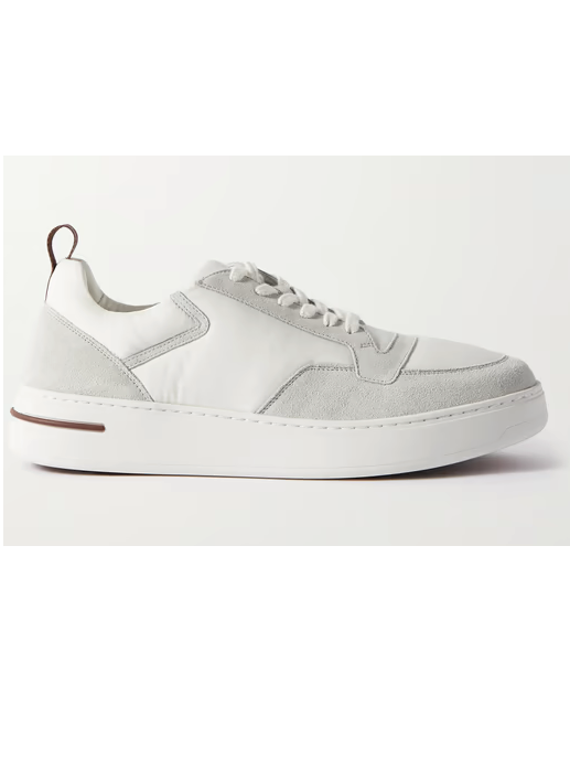 Loro Piana Newport Walk Suede and Shell Sneakers (In Store)
