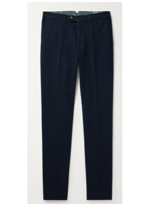 Brunello Cucinelli Slim-Fit Cotton-Gabardine Trousers (In Store)