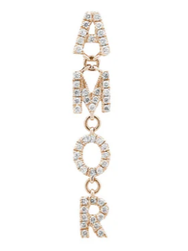 Wish Fine Jewelry Diamond 18K Gold Amor Single Dangle Drop Earrings (In Store)