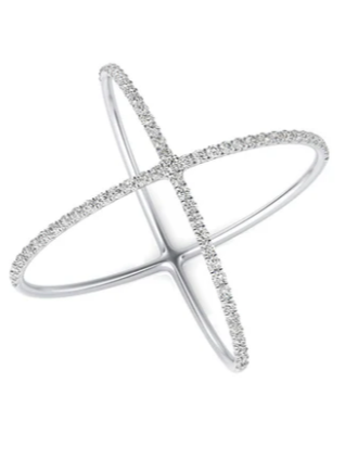 Wish Fine Jewelry Diamond 18K Gold X Ring (In Store)