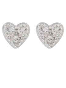 Wish Fine Jewelry Diamond 14K Gold Dainty Heart Stud (In Store)