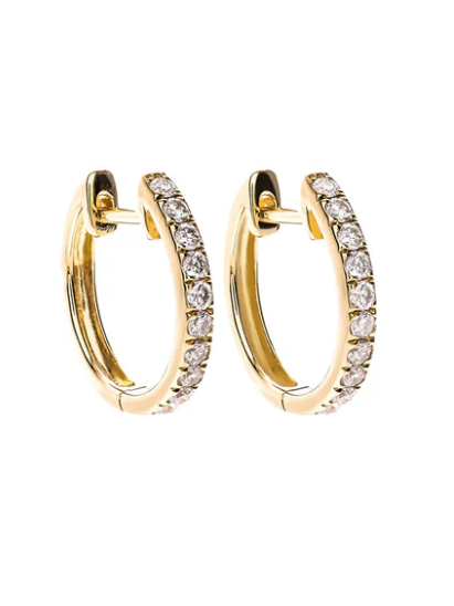 Wish Fine Jewelry Diamond 18K Gold Huggie Hoop Earrings (In Store)
