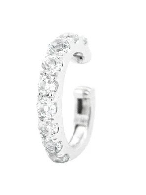 Wish Fine Jewelry White Sapphire 18K Gold Ear Cuff (In Store)