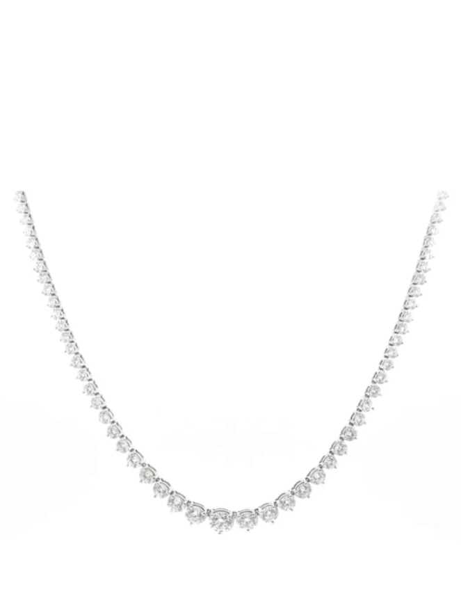 Wish Fine Jewelry Diamond 18K Gold Graduated Tennis Necklace (In Store)