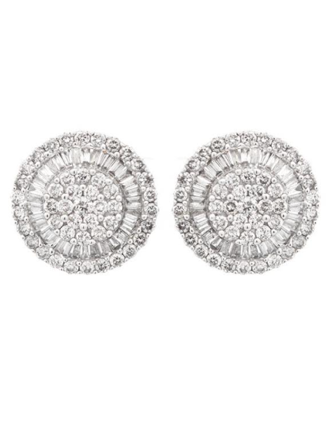 Wish Fine Jewelry Diamond White Gold Circle Earrings (In Store)
