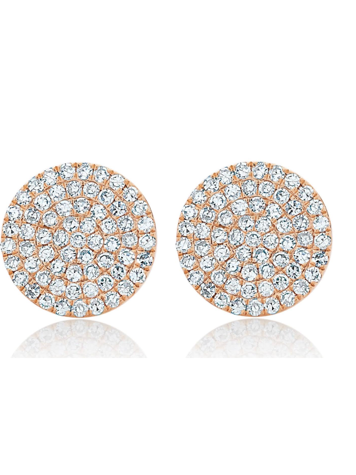 Wish Fine Jewelry 14K Yellow Gold Diamond Circle Earrings (In Store)