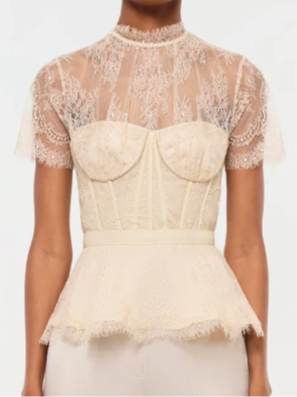 Simkhai Signature Kehlani Top in Beige (In Store)