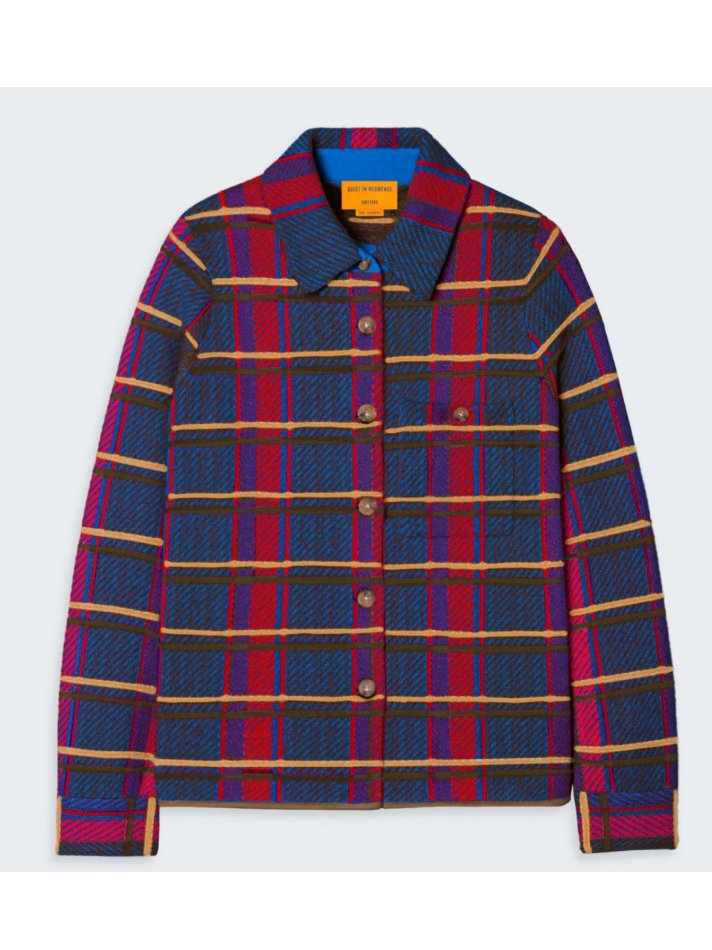 Guest In Residence Dylan Plaid Shirt In Cashmere (In Store)