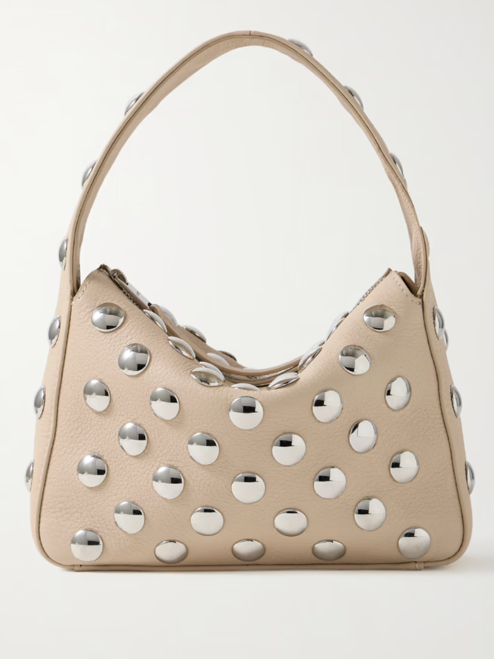 Khaite Elena small studded textured-leather shoulder bag (In Store)