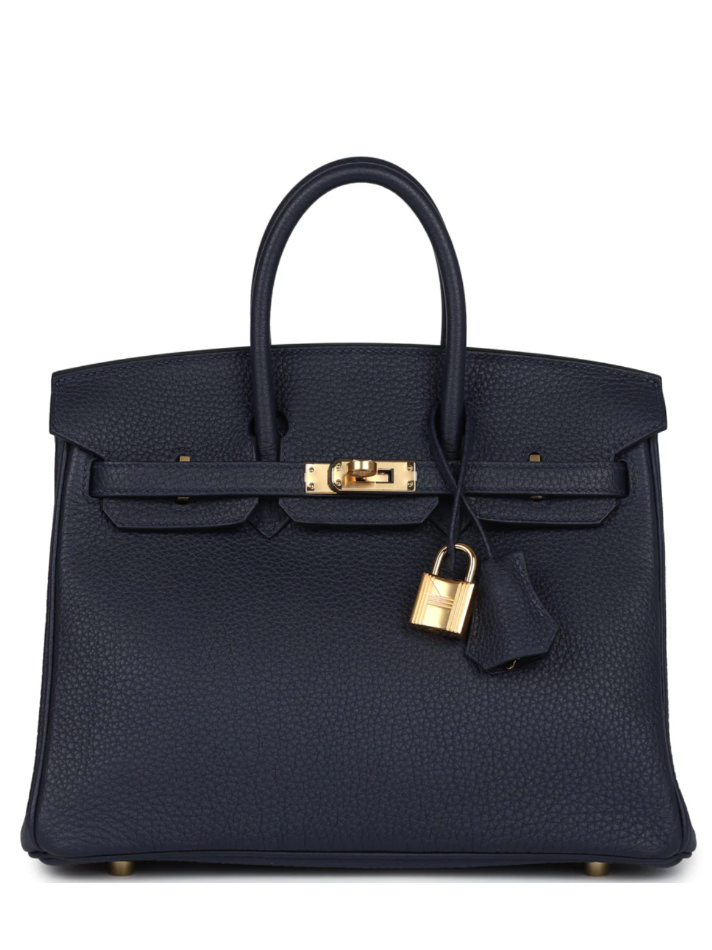 HERMÈS Hermès Birkin 25 Bleu Nuit Togo Gold Hardware (In Store)