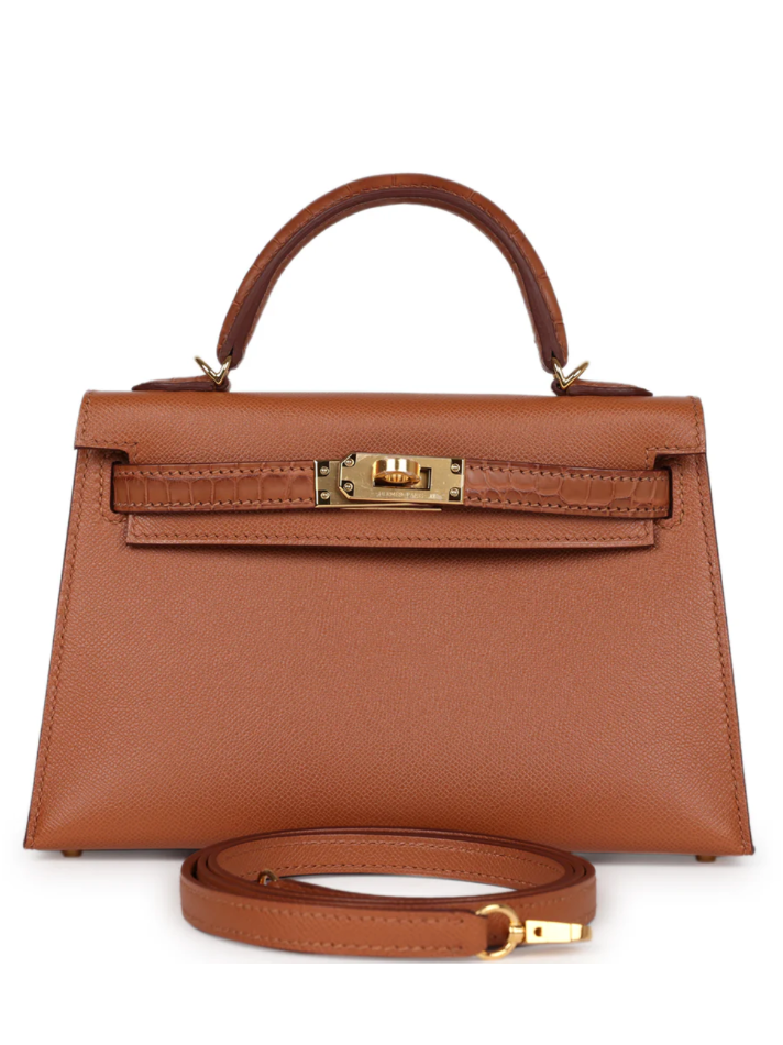 HERMÈS Hermès Kelly Sellier 20 Gold Madame and Matte Alligator Touch Gold Hardware (In Store)
