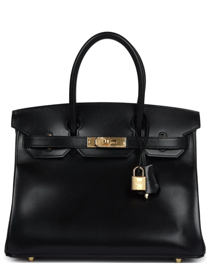 HERMÈS Hermès Birkin 30 Black Box Gold Hardware (In Store)