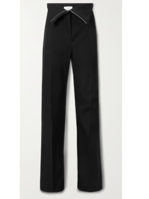 Alexander McQueen Wool-twill flared pants (In Store)