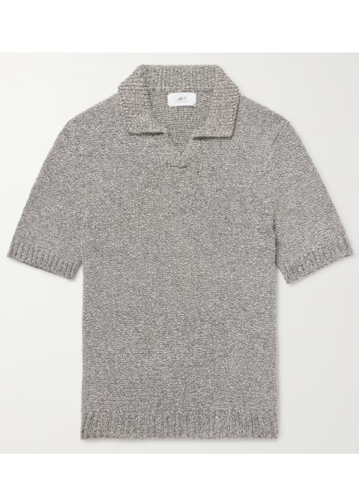 MR P. Organic Cotton-Bouclé Polo Shirt