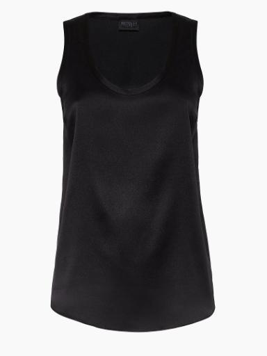 Brunello Cucinelli Stretch Silk Satin Reversible Top
