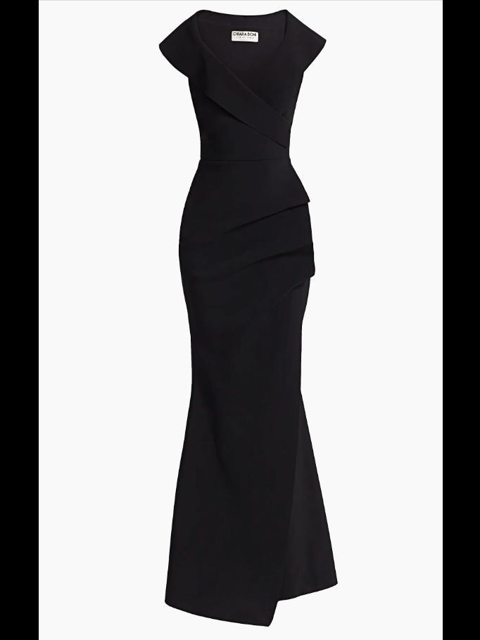 Chiara Boni La Petite Robe Cocoon Collar Trumpet Gown