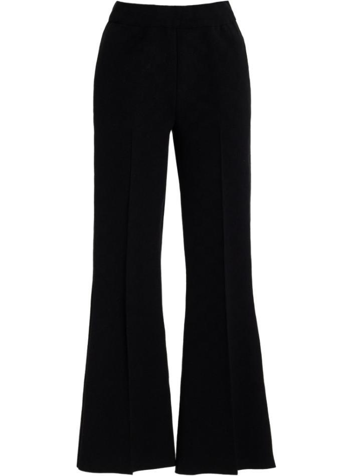 HIGH SPORT Kick Stretch-Cotton Knit Cropped Flared Pants