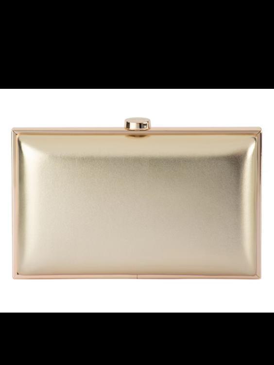 olga berg Lucy Metallic Clutch