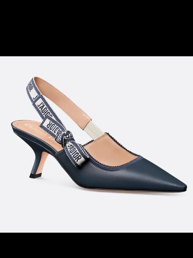 Dior J'Adior Slingback Pump in Deep Ocean Blue Calfskin