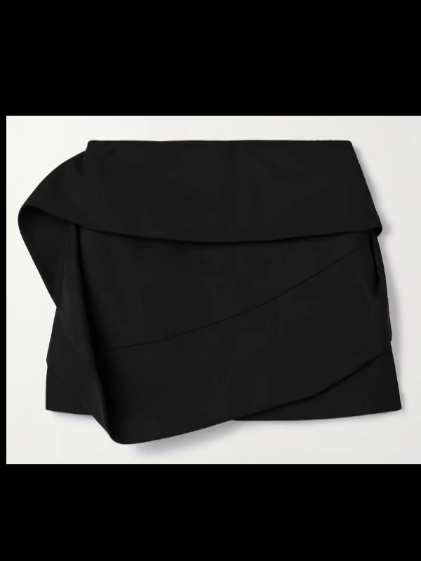 Ferragamo Draped Crepe Mini Skirt