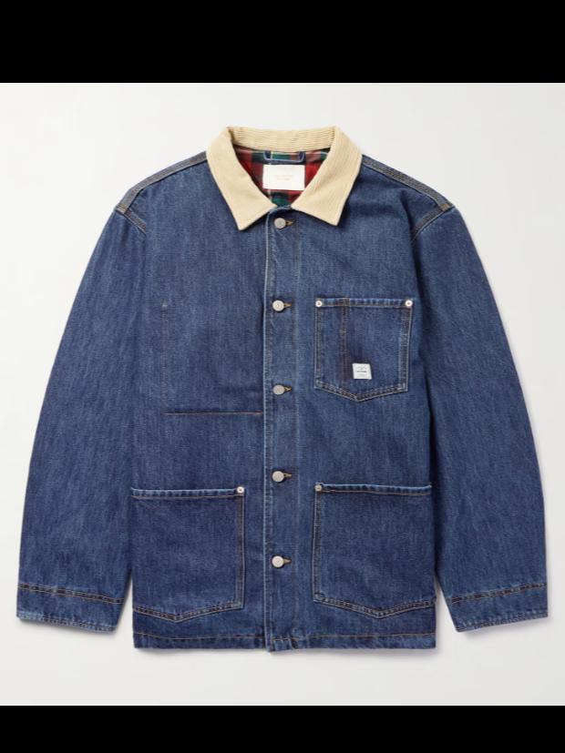 Aime Leon Dore Corduroy-Trimmed Denim Barn Jacket