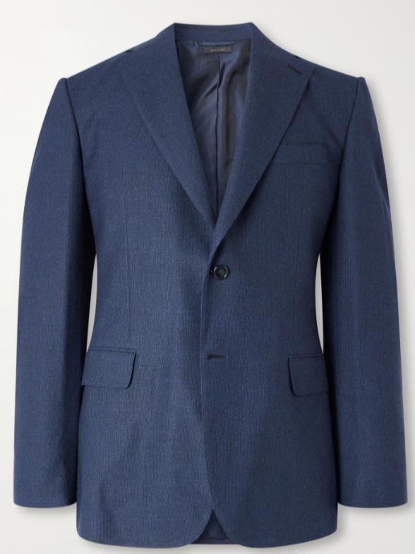 Brioni Trevi Slim-Fit Micro-Checked Wool Suit Jacket