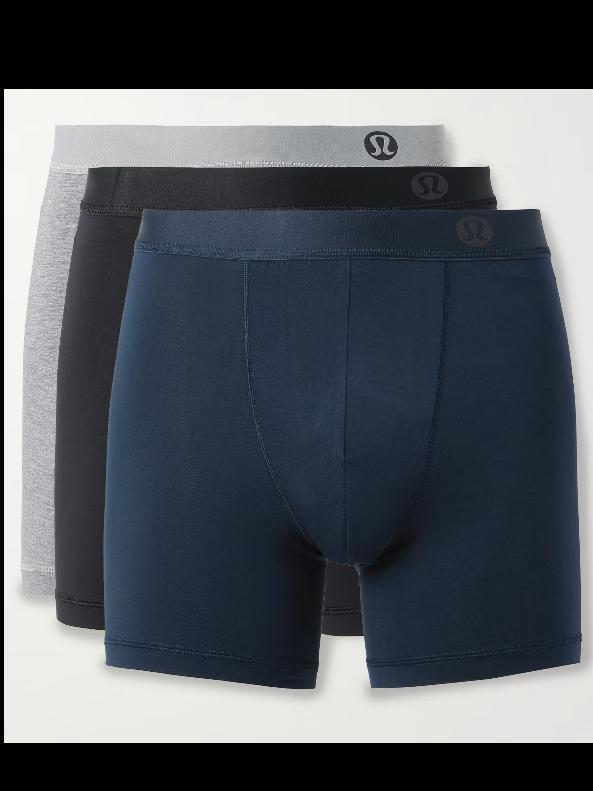 lululemon Always in Motion Three-Pack Stretch-Modal Jersey Boxer Briefs