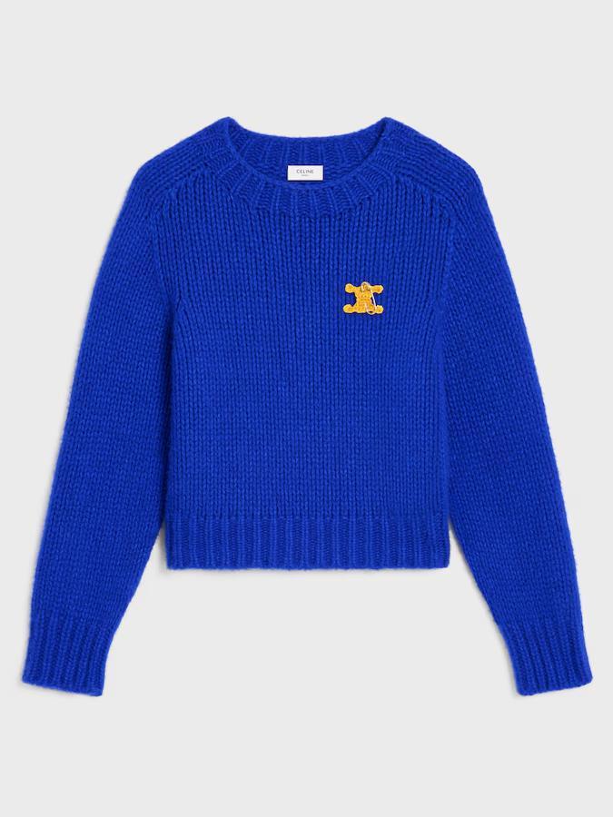 Celine Crewneck Sweater in Cashmere and Silk