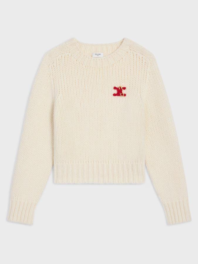 Celine Crewneck Sweater in Cashmere and Silk