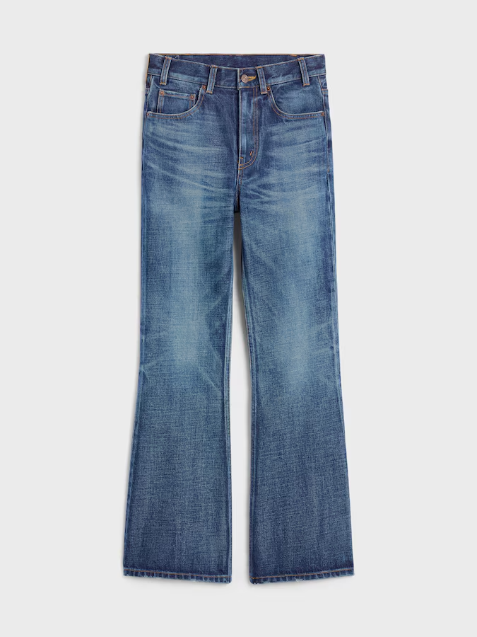 Celine Boot Cut Jeans in Dark Wash Denim