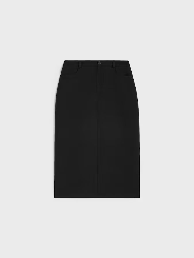 Celine Pencil Skirt in Cashmere Mohair Natté