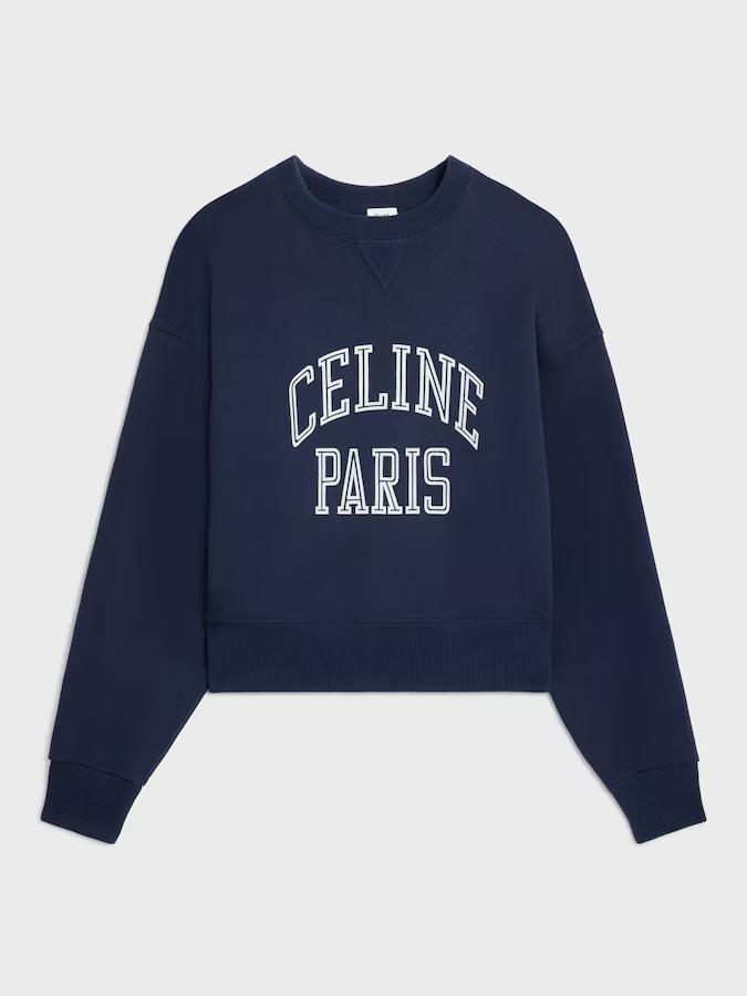 Celine Logo Sweatshirt in Cotton Fleece