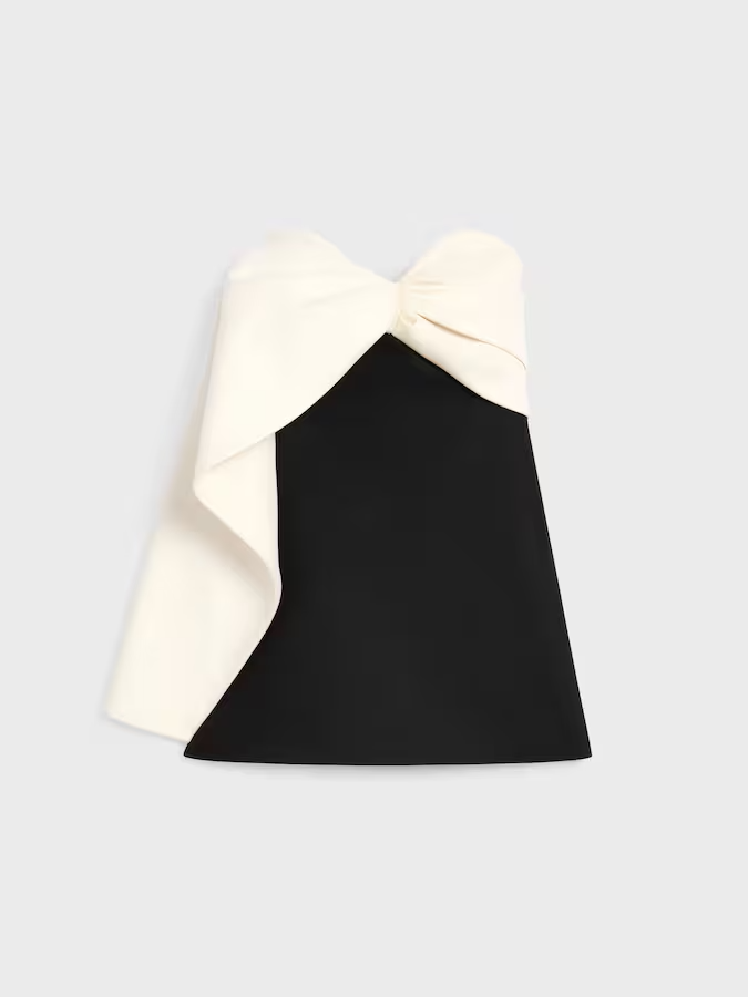 Celine Mini Dress in Wool and Silk Cady
