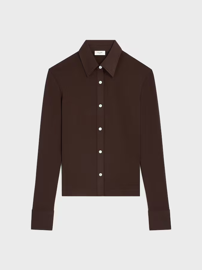 Celine Fitted Shirt in Viscose Jersey