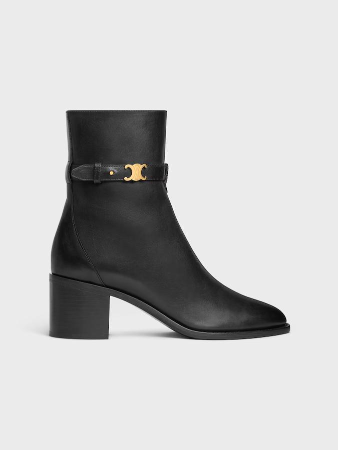 Celine CELINE GARANCE TRIOMPHE STRAP BOOT IN CALFSKIN