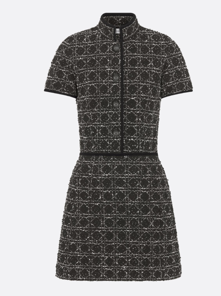Dior Short Macrocannage Flared Dress
