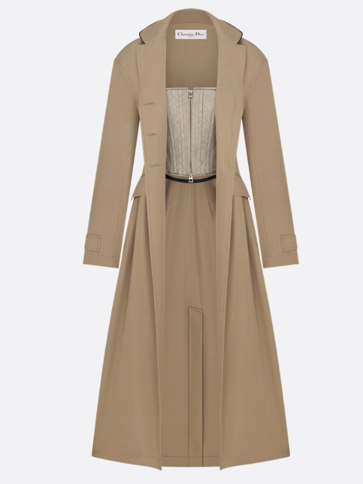Dior Trench Coat with Integrated Corset