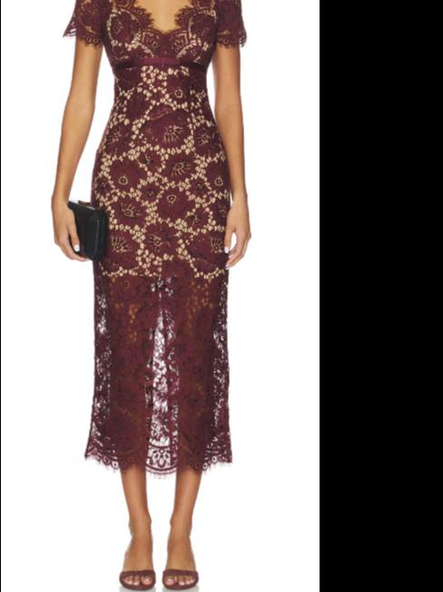 Self-Portrait Floral Lace Midi DresS