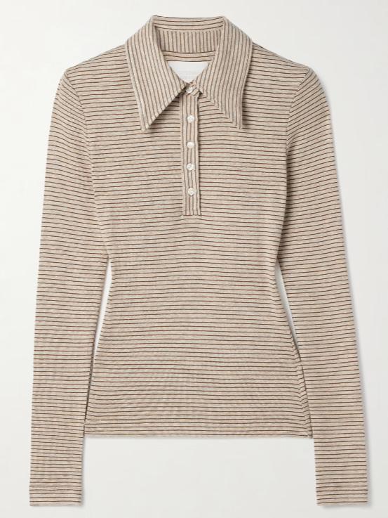 Citizens of Humanity Shara striped jersey polo shirt