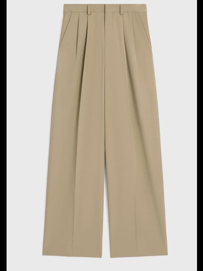 Celine pleated trousers IN cotton and wool gabardine