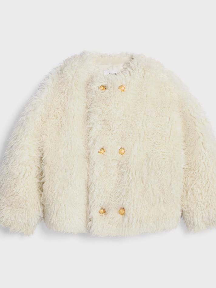 Celine Coat in Fluffy Wool