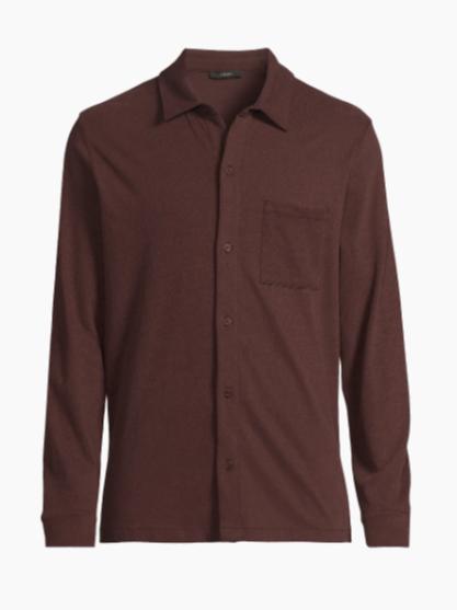 Vince Sueded Cotton Button-Front Shirt